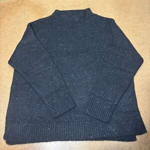 Well Worn Women's Soft Stretch Nep Yarn Sweater, Black, Size XL